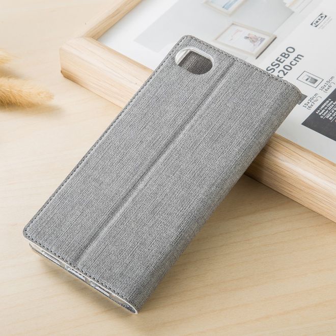 Vili Dmx - BlackBerry Motion Hülle - Case aus Leder - mit Standfunktion - grau