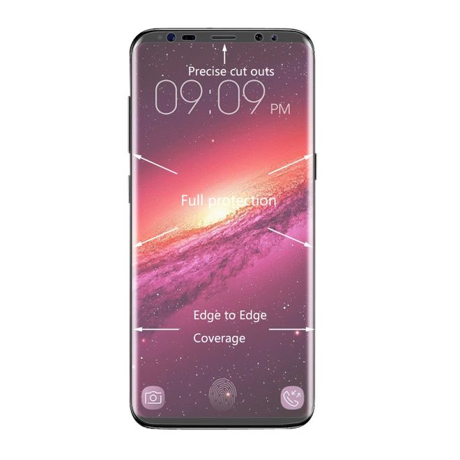 Hat Prince - Samsung Galaxy S9 Plus Schutzfolie - Curved Full Coverage - aus PET - transparent