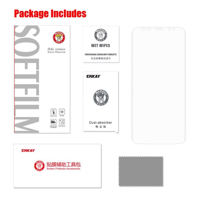 Hat Prince - Samsung Galaxy S9 Plus Schutzfolie - Curved Full Coverage - aus PET - transparent