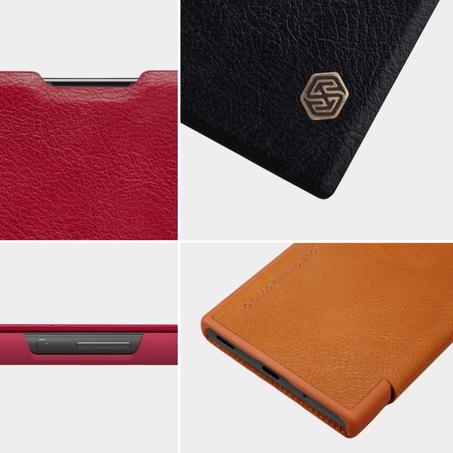 Nillkin - Sony Xperia XA2 Ultra Hülle - Leder Book Case - Qin Series - braun