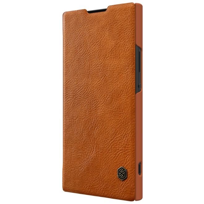 Nillkin - Sony Xperia XA2 Ultra Hülle - Leder Book Case - Qin Series - braun
