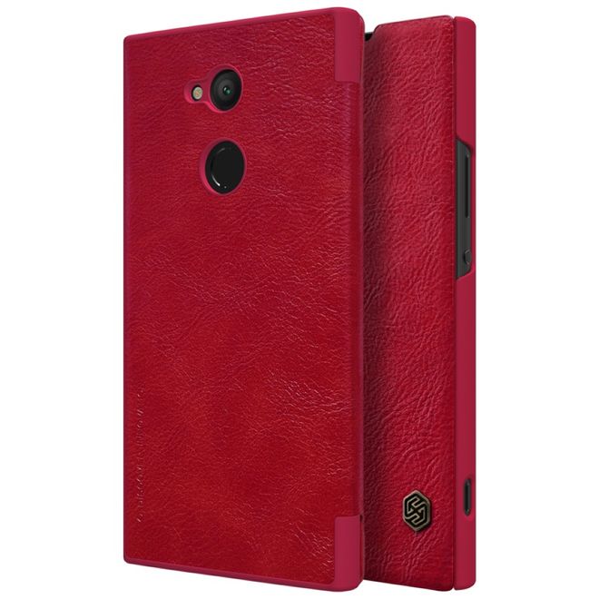 Nillkin - Sony Xperia XA2 Ultra Hülle - Leder Book Case - Qin Series - rot