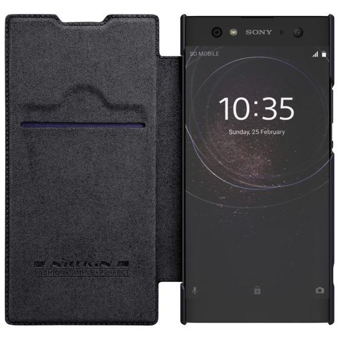 Nillkin - Sony Xperia XA2 Ultra Hülle - Leder Book Case - Qin Series - schwarz