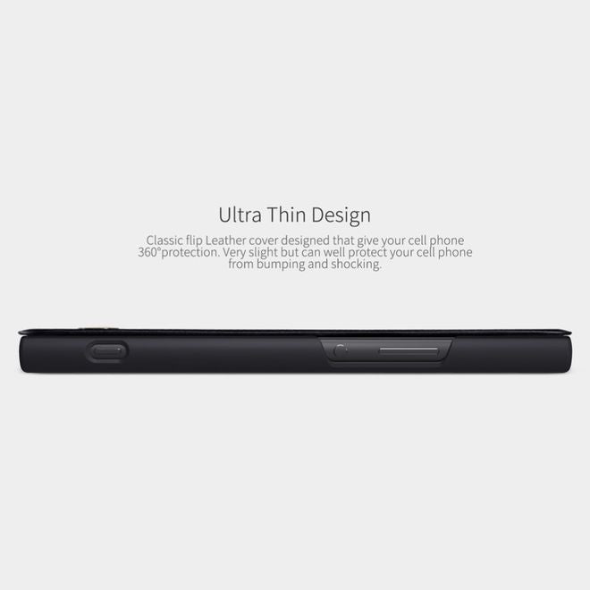 Nillkin - Sony Xperia XA2 Ultra Hülle - Leder Book Case - Qin Series - schwarz