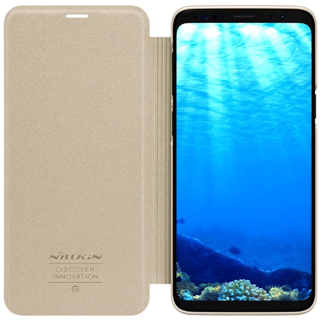 Nillkin - Samsung Galaxy S9 Plus Case - Leder Hülle - Sparkle Series - gold