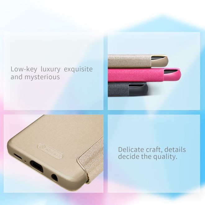 Nillkin - Samsung Galaxy S9 Plus Case - Leder Hülle - Sparkle Series - gold