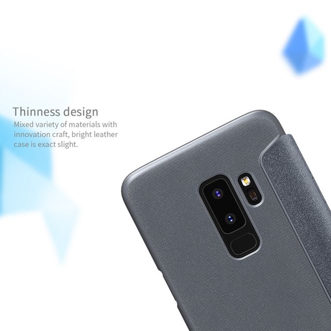 Nillkin - Samsung Galaxy S9 Plus Case - Leder Hülle - Sparkle Series - grau