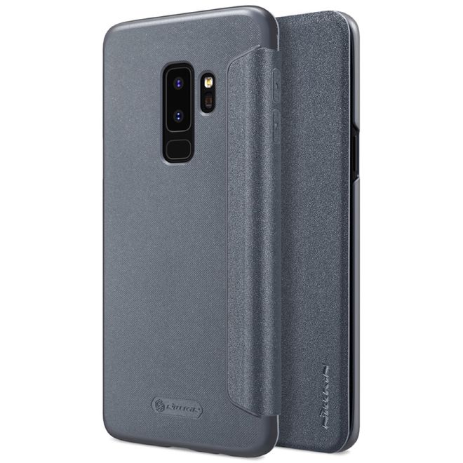 Nillkin - Samsung Galaxy S9 Plus Case - Leder Hülle - Sparkle Series - grau