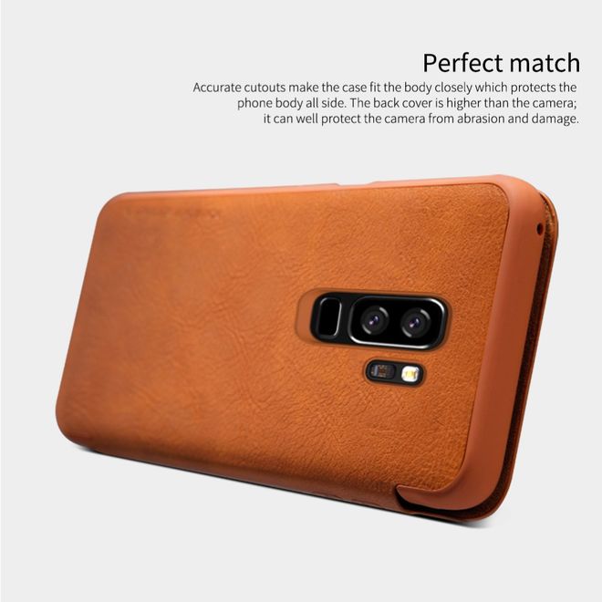 Nillkin - Samsung Galaxy S9 Plus Hülle - Leder Book Case - Qin Series - weiss