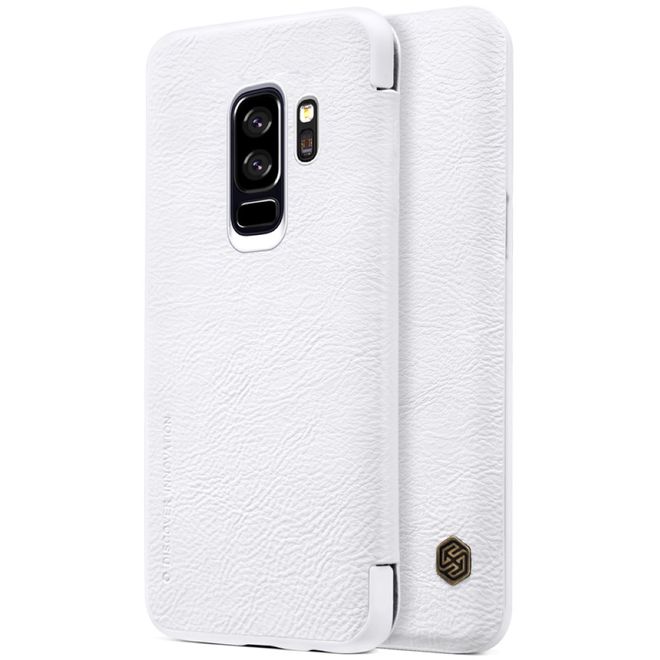 Nillkin - Samsung Galaxy S9 Plus Hülle - Leder Book Case - Qin Series - weiss