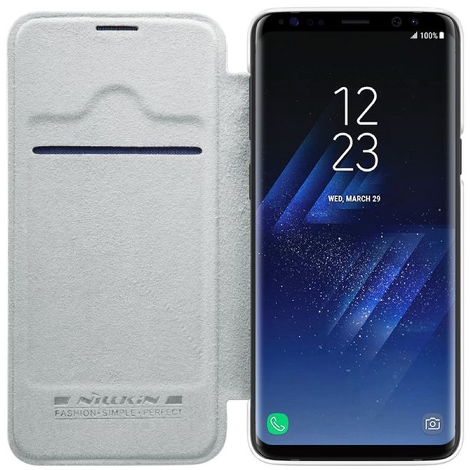 Nillkin - Samsung Galaxy S9 Plus Hülle - Leder Book Case - Qin Series - weiss