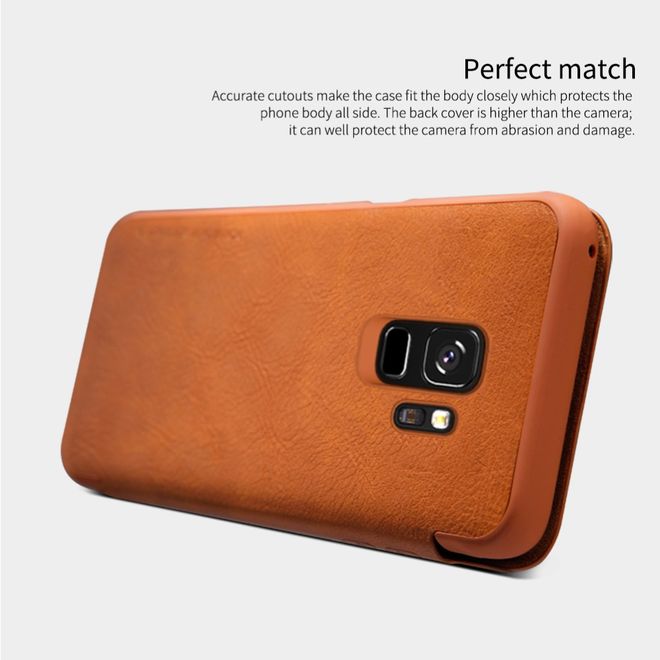 Nillkin - Samsung Galaxy S9 Hülle - Leder Book Case - Qin Series - weiss