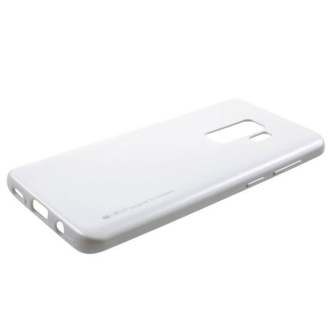 Goospery - Handy Hülle für Samsung Galaxy S9 Plus - TPU Soft Case - i Jelly Metal Series - silber