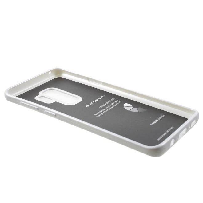 Goospery - Handy Hülle für Samsung Galaxy S9 Plus - TPU Soft Case - i Jelly Metal Series - silber