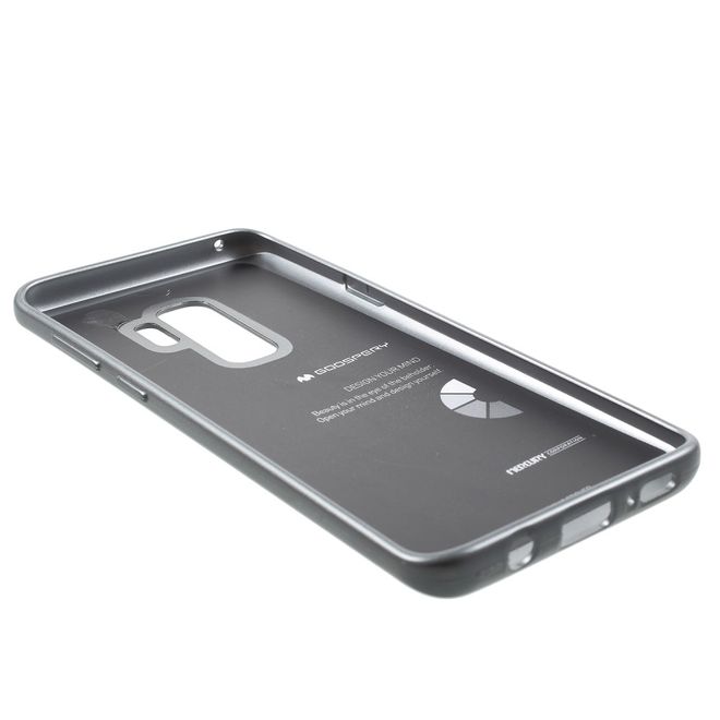 Goospery - Handy Hülle für Samsung Galaxy S9 Plus - TPU Soft Case - i Jelly Metal Series - grau
