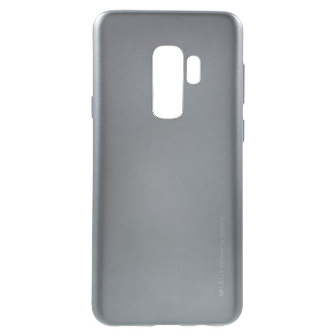 Goospery - Handy Hülle für Samsung Galaxy S9 Plus - TPU Soft Case - i Jelly Metal Series - grau