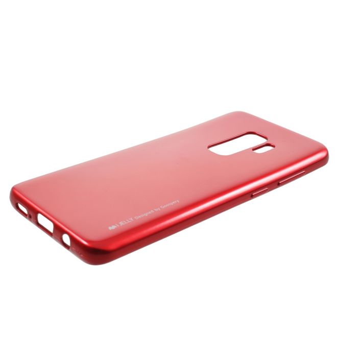 Goospery - Handy Hülle für Samsung Galaxy S9 Plus - TPU Soft Case - i Jelly Metal Series - rot