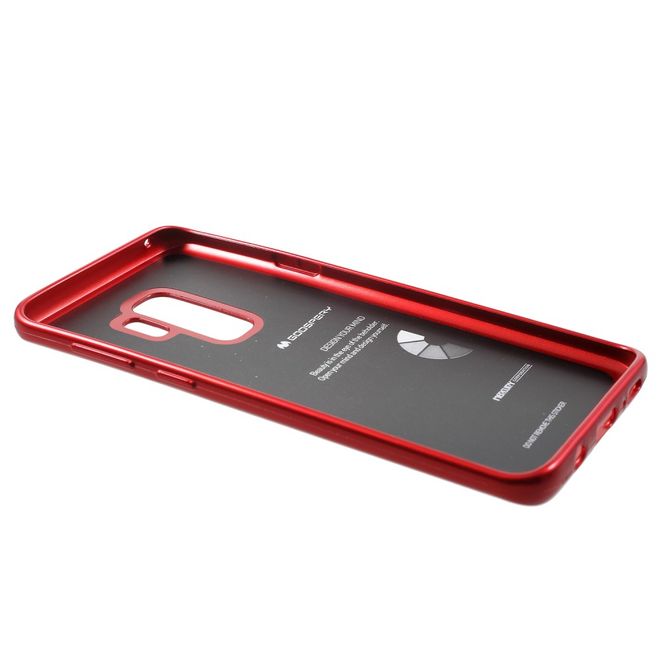 Goospery - Handy Hülle für Samsung Galaxy S9 Plus - TPU Soft Case - i Jelly Metal Series - rot