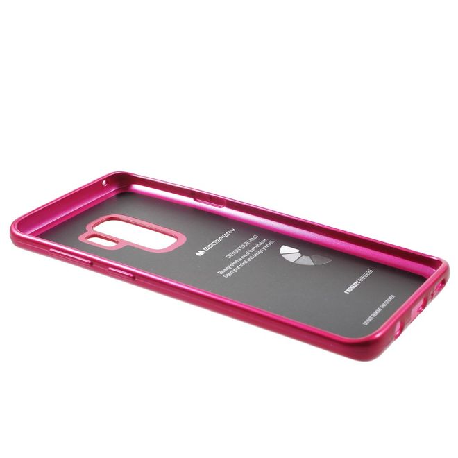 Goospery - Handy Hülle für Samsung Galaxy S9 Plus - TPU Soft Case - i Jelly Metal Series - rosa