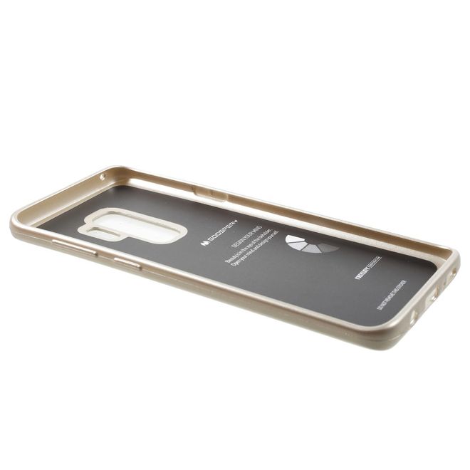 Goospery - Handy Hülle für Samsung Galaxy S9 Plus - TPU Soft Case - i Jelly Metal Series - gold