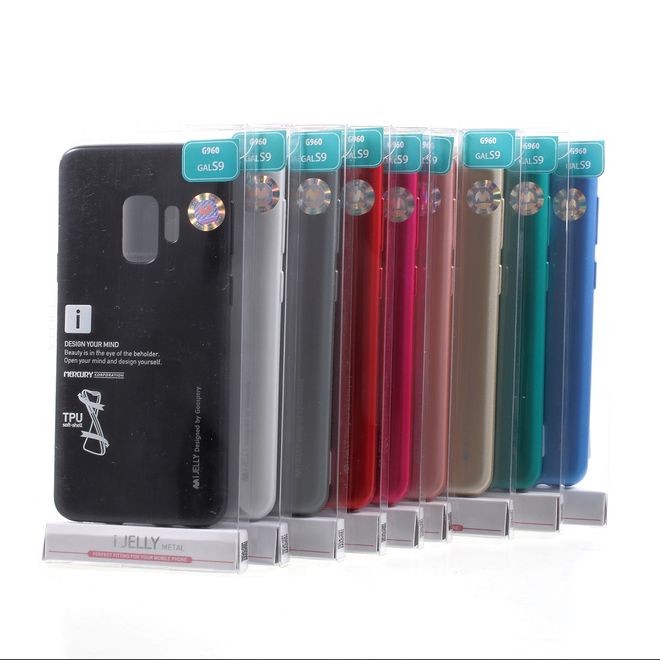 Goospery - Handy Hülle für Samsung Galaxy S9 - TPU Soft Case - i Jelly Metal Series - navy