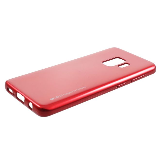 Goospery - Handy Hülle für Samsung Galaxy S9 - TPU Soft Case - i Jelly Metal Series - rot