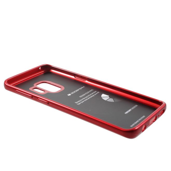 Goospery - Handy Hülle für Samsung Galaxy S9 - TPU Soft Case - i Jelly Metal Series - rot