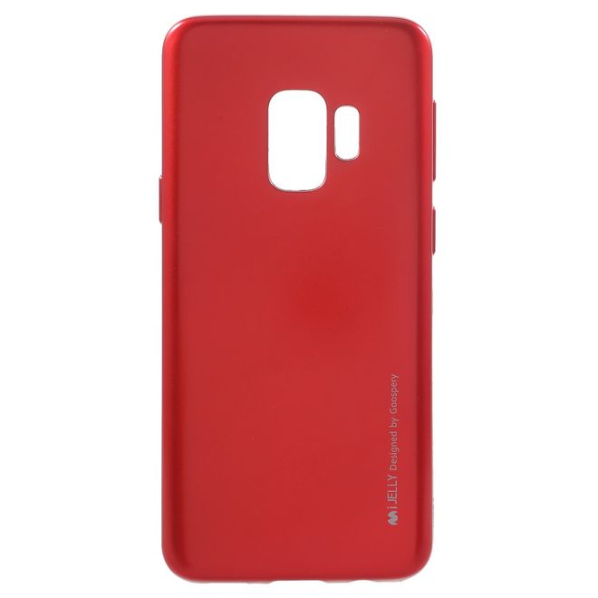 Goospery - Handy Hülle für Samsung Galaxy S9 - TPU Soft Case - i Jelly Metal Series - rot