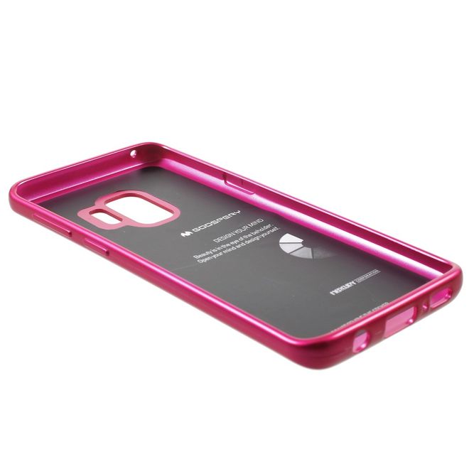 Goospery - Handy Hülle für Samsung Galaxy S9 - TPU Soft Case - i Jelly Metal Series - rosa