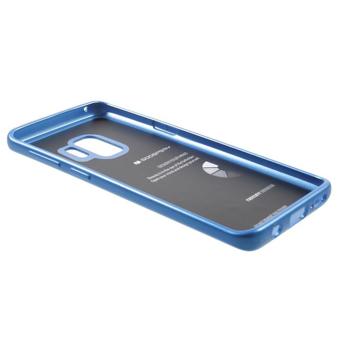 Goospery - Handy Hülle für Samsung Galaxy S9 - TPU Soft Case - i Jelly Metal Series - blau