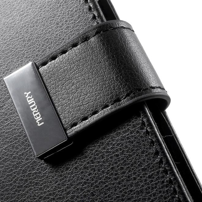 Goospery - Cover für Samsung Galaxy S9 Plus - Handyhülle aus Leder - Rich Diary Series - schwarz