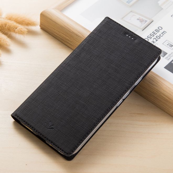 Vili Dmx - Sony Xperia XA2 Ultra Hülle - Case aus Leder - mit Standfunktion - schwarz