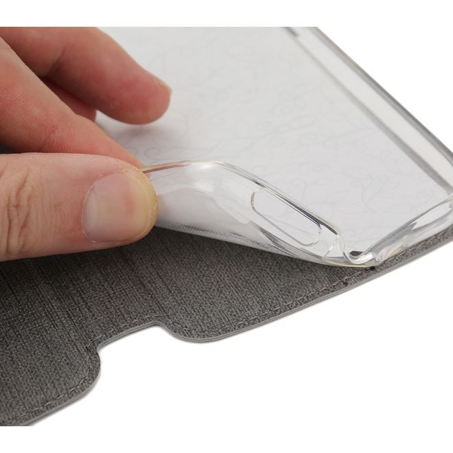 Vili Dmx - Sony Xperia XA2 Ultra Hülle - Case aus Leder - mit Standfunktion - grau
