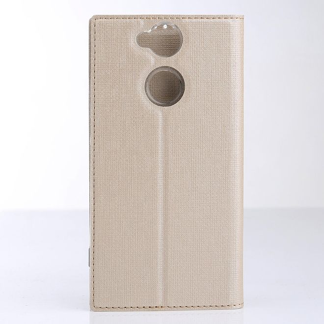 Vili Dmx - Sony Xperia XA2 Ultra Hülle - Case aus Leder - mit Standfunktion - gold