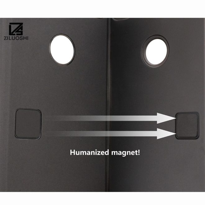 Huawei Y6 Pro (2017) Handy Hülle - Case aus Leder/Plastik - Mirror View Window - schwarz