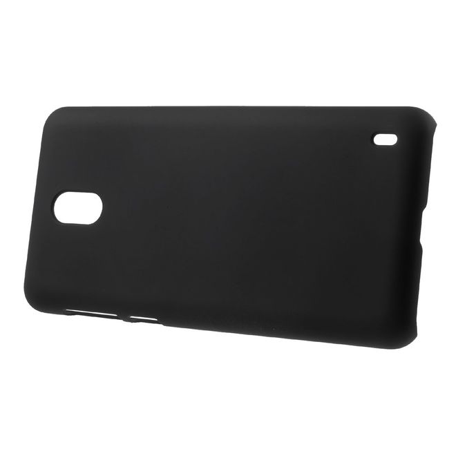 Nokia 2 Handy Hülle - Case aus gummiertem Hartplastik - schwarz