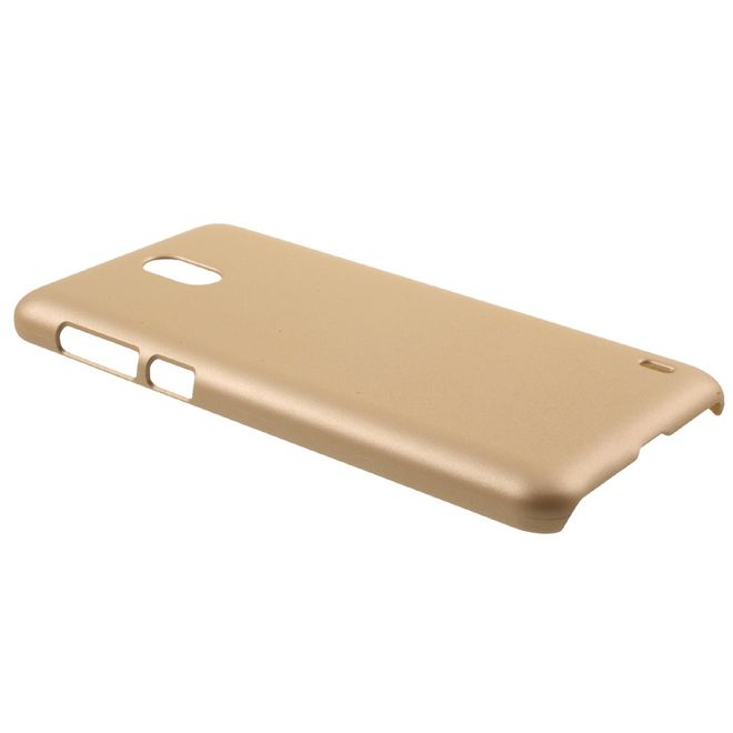 Nokia 2 Handy Hülle - Case aus gummiertem Hartplastik - gold