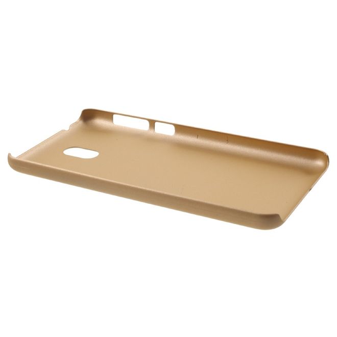 Nokia 2 Handy Hülle - Case aus gummiertem Hartplastik - gold