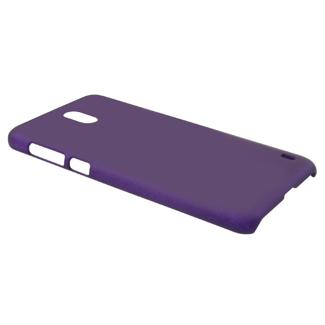 Nokia 2 Handy Hülle - Case aus gummiertem Hartplastik - purpur