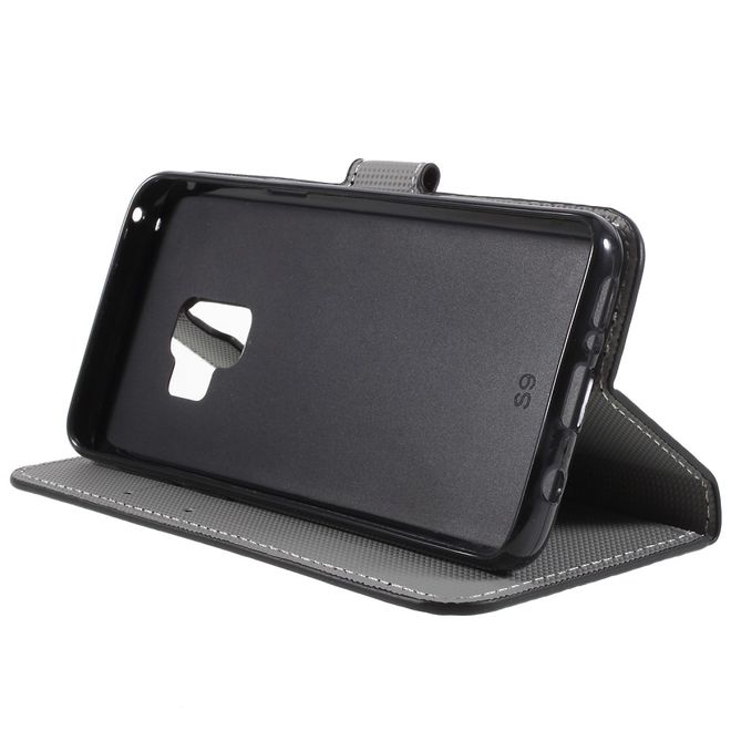 Samsung Galaxy S9 Handy Hülle - Bookcover aus Leder - Amerika Flagge im Retro Look