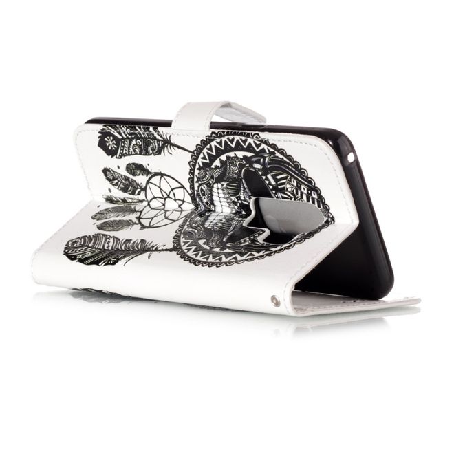 Samsung Galaxy S9 Plus Handy Bookcover - Hülle aus Leder - Totenkopf Traumfänger