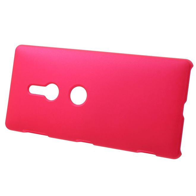Sony Xperia XZ2 Handy Hülle - Gummiertes Case aus Hartplastik - rosa