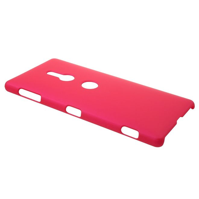 Sony Xperia XZ2 Handy Hülle - Gummiertes Case aus Hartplastik - rosa