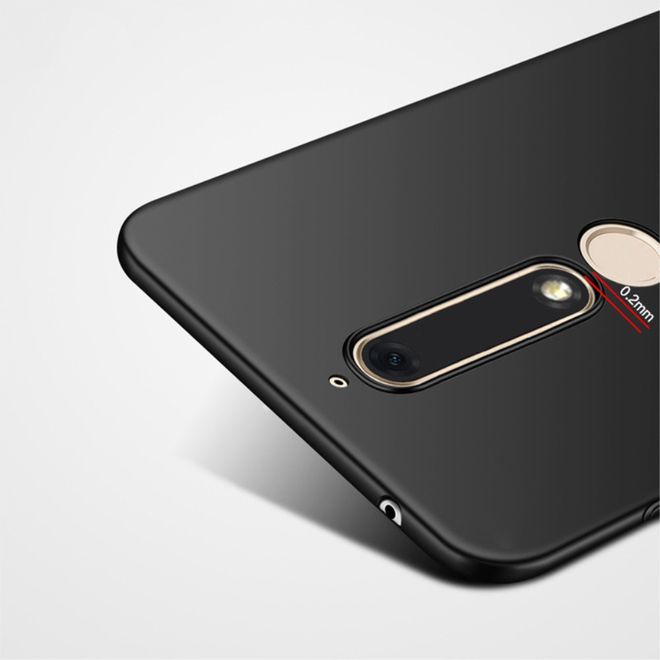 Mofi - Nokia 6 / 6.1 (2018) Handyhülle - Schlanke Hülle aus Hartplastik - Shield Series - schwarz