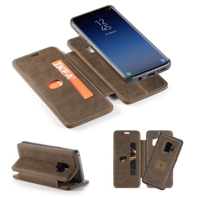 Caseme - Samsung Galaxy S9 Hülle - Case aus Leder - mit abnehmbarem Backcover - schwarz