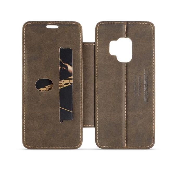 Caseme - Samsung Galaxy S9 Hülle - Case aus Leder - mit abnehmbarem Backcover - schwarz