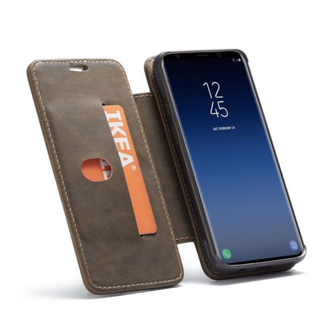 Caseme - Samsung Galaxy S9 Hülle - Case aus Leder - mit abnehmbarem Backcover - schwarz