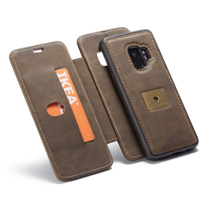 Caseme - Samsung Galaxy S9 Hülle - Case aus Leder - mit abnehmbarem Backcover - schwarz