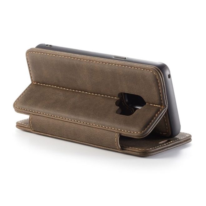 Caseme - Samsung Galaxy S9 Hülle - Case aus Leder - mit abnehmbarem Backcover - schwarz
