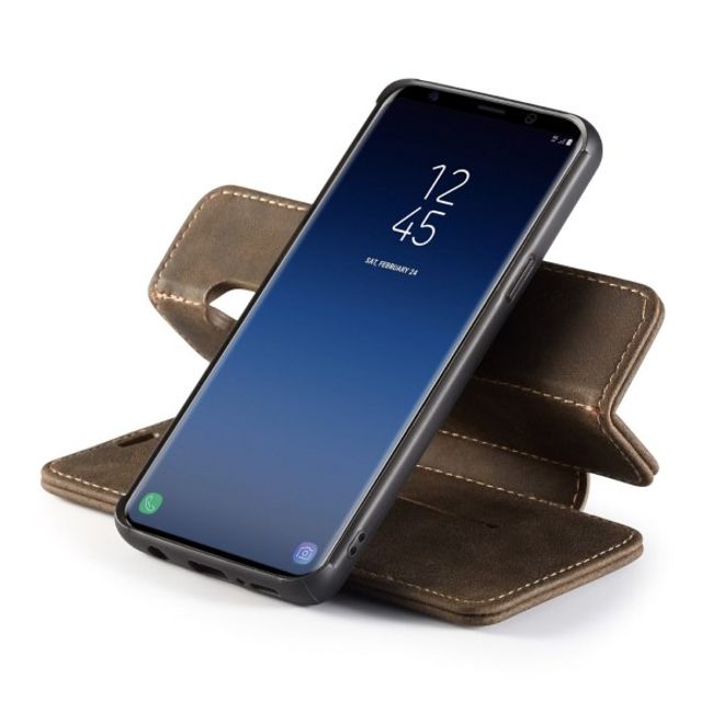 Caseme - Samsung Galaxy S9 Hülle - Case aus Leder - mit abnehmbarem Backcover - schwarz